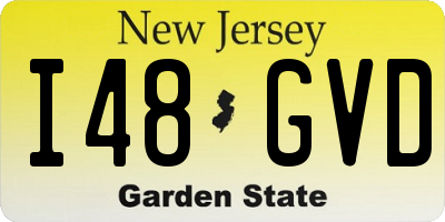NJ license plate I48GVD