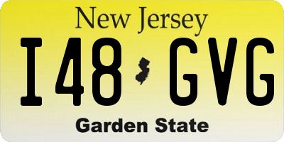 NJ license plate I48GVG