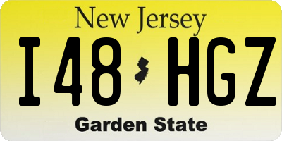 NJ license plate I48HGZ