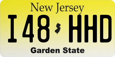 NJ license plate I48HHD