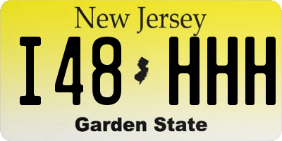 NJ license plate I48HHH