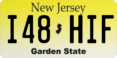 NJ license plate I48HIF