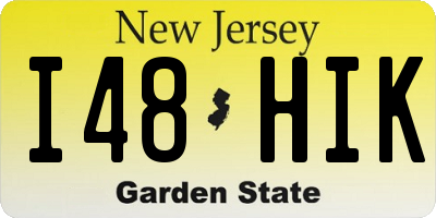 NJ license plate I48HIK