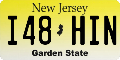 NJ license plate I48HIN
