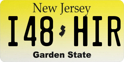 NJ license plate I48HIR