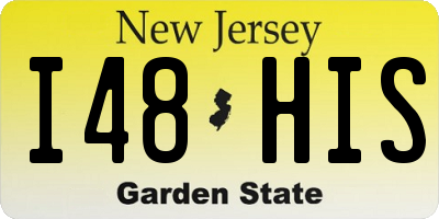 NJ license plate I48HIS