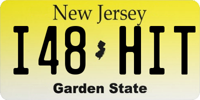 NJ license plate I48HIT