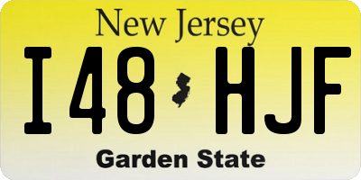 NJ license plate I48HJF