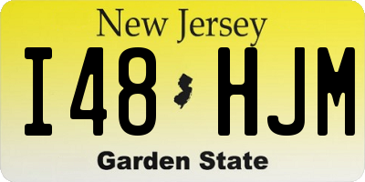 NJ license plate I48HJM