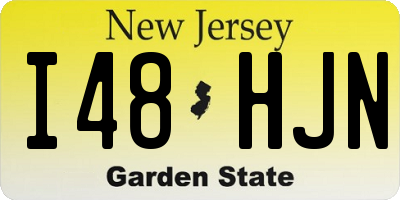 NJ license plate I48HJN