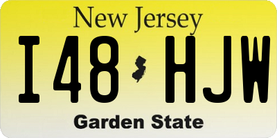 NJ license plate I48HJW