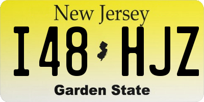 NJ license plate I48HJZ