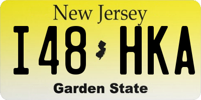 NJ license plate I48HKA