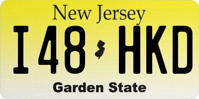 NJ license plate I48HKD