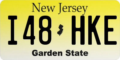 NJ license plate I48HKE