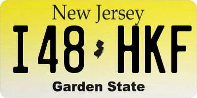 NJ license plate I48HKF