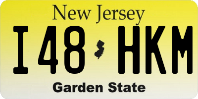 NJ license plate I48HKM