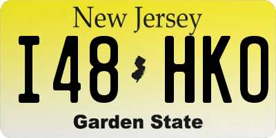 NJ license plate I48HKO
