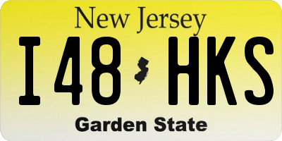 NJ license plate I48HKS