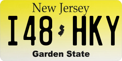 NJ license plate I48HKY