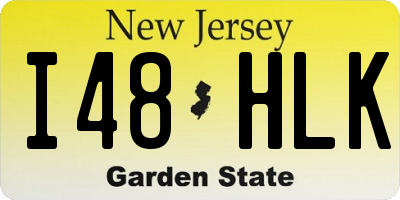 NJ license plate I48HLK