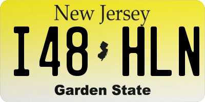 NJ license plate I48HLN
