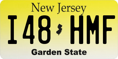 NJ license plate I48HMF
