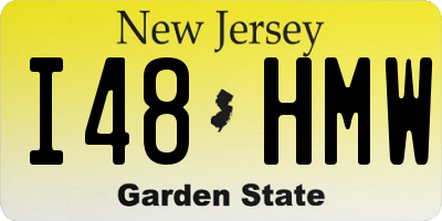 NJ license plate I48HMW
