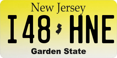 NJ license plate I48HNE
