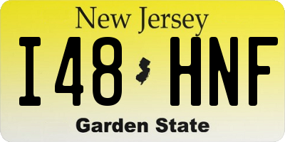 NJ license plate I48HNF