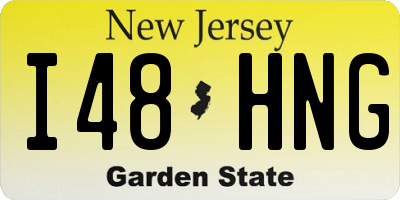 NJ license plate I48HNG