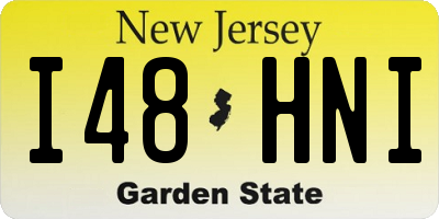 NJ license plate I48HNI