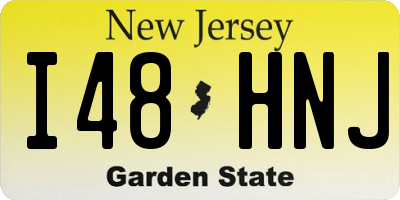 NJ license plate I48HNJ