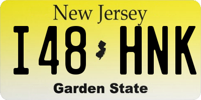 NJ license plate I48HNK