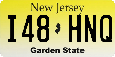 NJ license plate I48HNQ