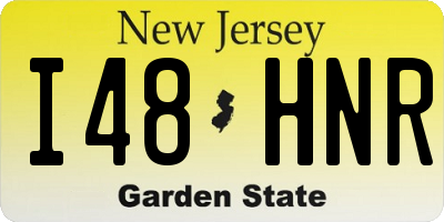 NJ license plate I48HNR