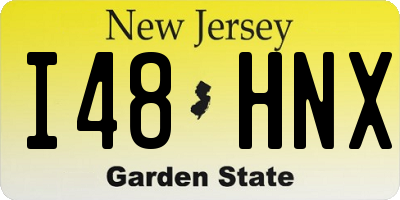 NJ license plate I48HNX