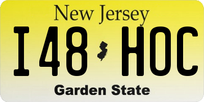 NJ license plate I48HOC