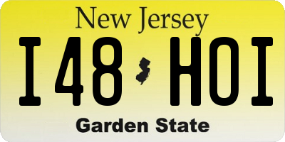 NJ license plate I48HOI