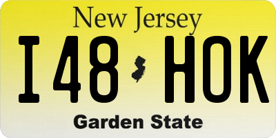NJ license plate I48HOK