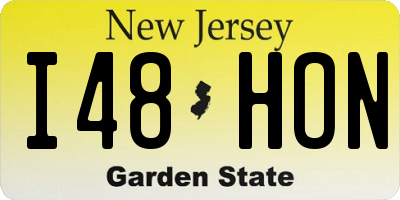 NJ license plate I48HON
