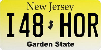 NJ license plate I48HOR