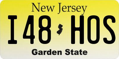 NJ license plate I48HOS