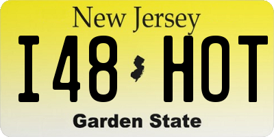 NJ license plate I48HOT
