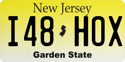 NJ license plate I48HOX
