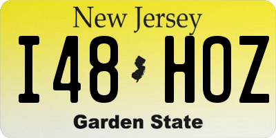 NJ license plate I48HOZ