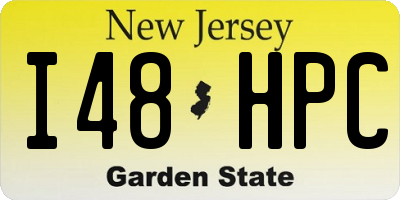 NJ license plate I48HPC