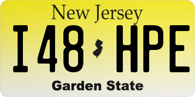 NJ license plate I48HPE