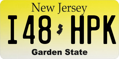 NJ license plate I48HPK