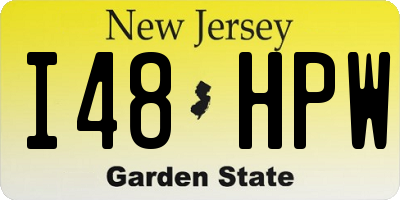 NJ license plate I48HPW